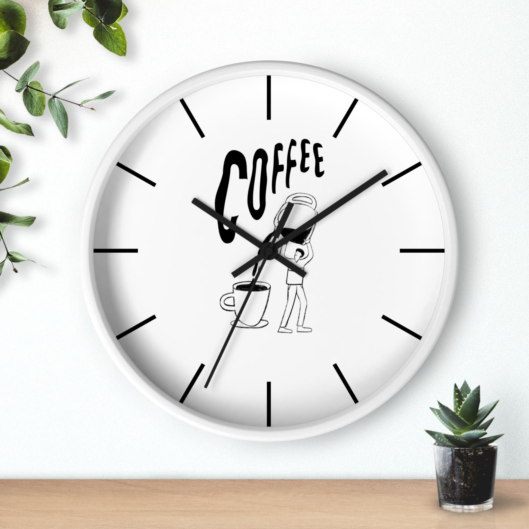 Minimalist Coffee Lover Wall Clock
