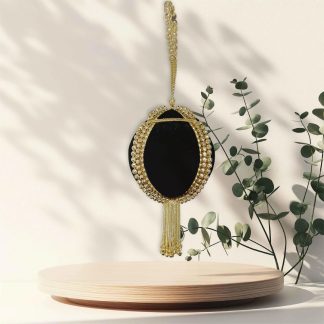 Gold-plated oval clutch