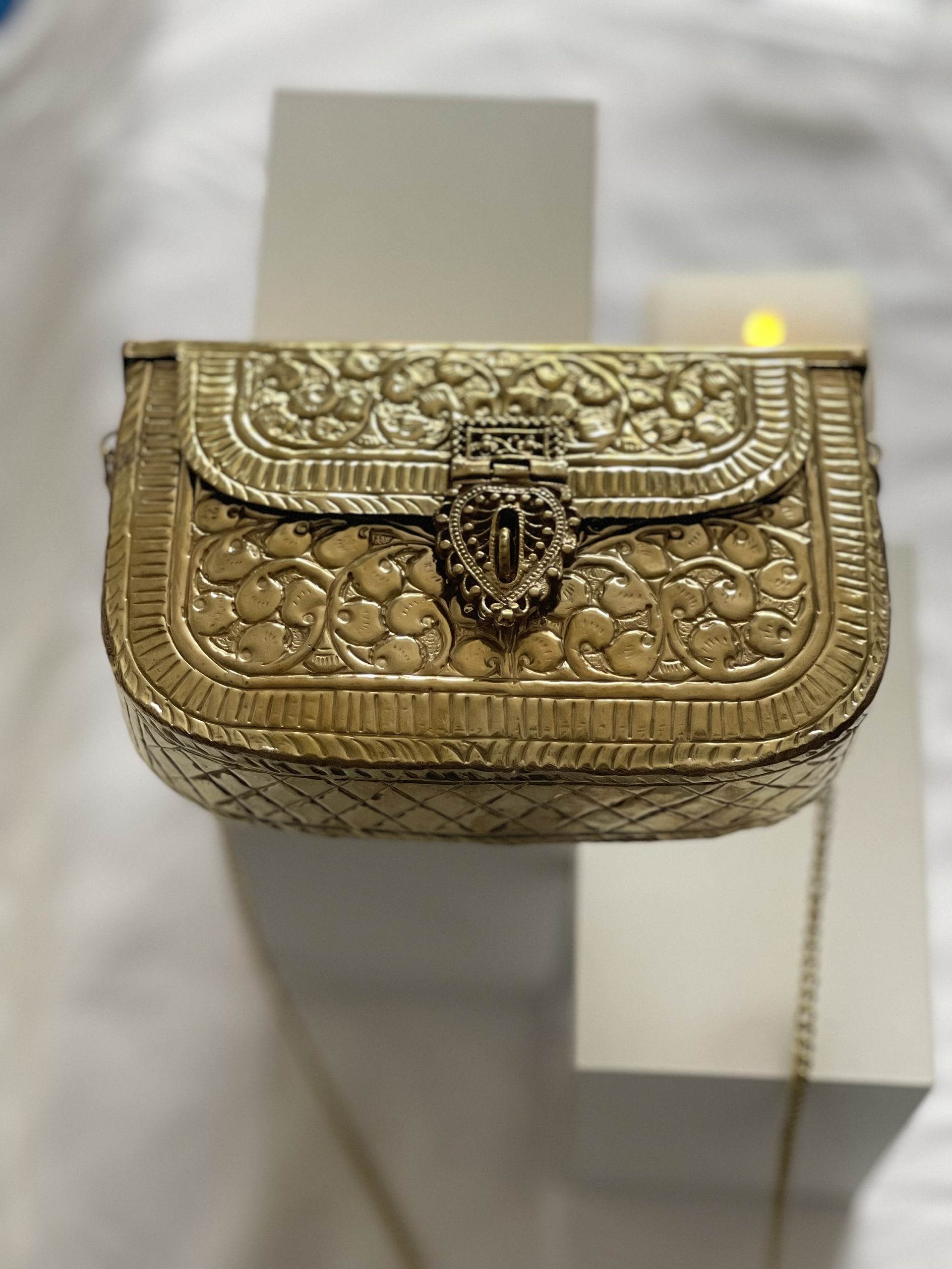 Gold-plated metal embellished crossbody bag - Image 6