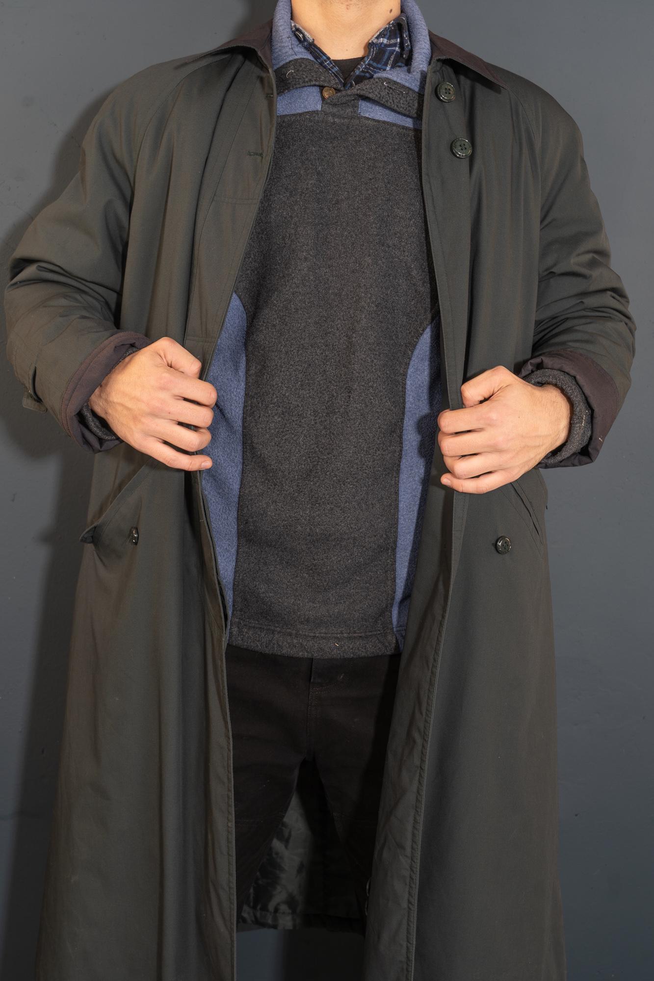 Color-blocked trench coat - Image 2