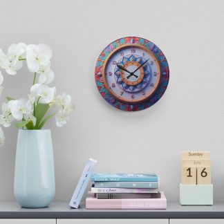 Layered Mandala Art Wall Clock