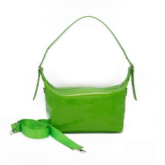 Bright Green Shoulder Bag with Chain Strap