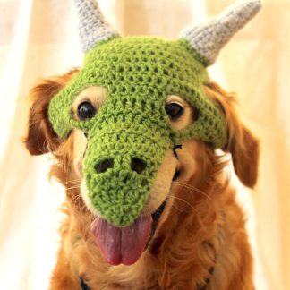 Crochet Dragon Dog Mask
