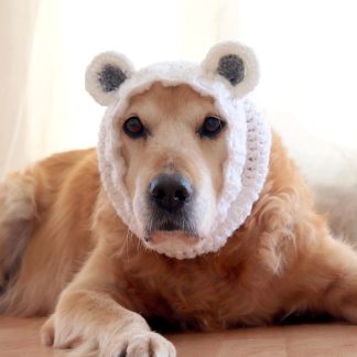 Polar Bear Crochet Dog Snood