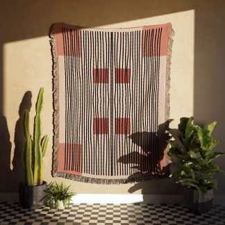 Geometric Woven Throw Blanket