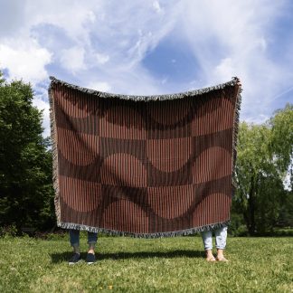 Modern Striped Woven Blanket