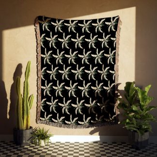 Star Leaf Botanical Woven Throw Blanket