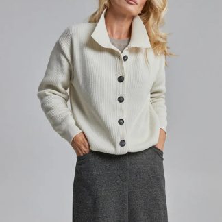 Ivory Button Knit Cardigan