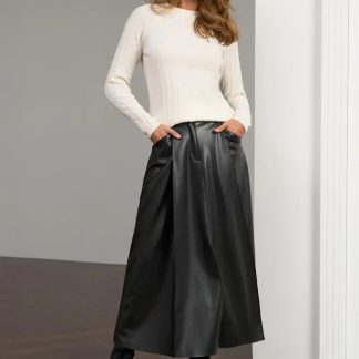 Ivory Ribbed Knit Sweater